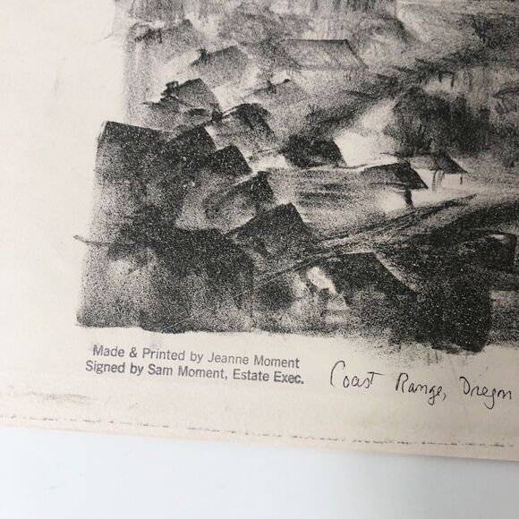 Jeanne Moment Art Print Reed College Coast Range Oregon 1952 Mountain Town  #5/? - Picture 10 of 16